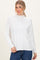 Ivory Mock Neck Exposed Seam Sweater