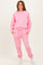 Pink Fleece Long Sleeve Pullover & Jogger Set