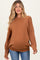 Camel Cable Knit Sleeve Round Neck Maternity Sweater
