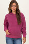 Wine Soft Fleece Maternity Pocket Hoodie