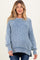 Classic Blue Washed Side Slit Oversized Maternity Sweater