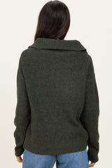 Olive Half Zip Pullover Sweater