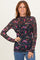 Black Floral Lace Long Sleeve Top