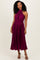 Magenta Pleated Halter Dress