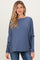 Navy Relaxed Fit Dolman Long Sleeve Maternity Top