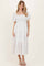 White Floral Puff Sleeve Tiered Maxi Dress