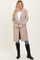 Beige Knit Long Sweater Coat