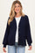 Navy Knit Button Front Maternity Cardigan