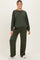 Olive Crewneck Pullover Pant Maternity Set