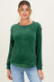 Emerald Green Chenille Knit Maternity Sweater