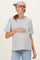 Light Blue Striped Short Sleeve Maternity T-Shirt