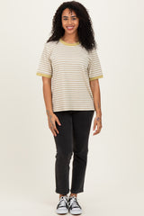Yellow Striped Short Sleeve T-Shirt