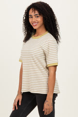 Yellow Striped Short Sleeve T-Shirt
