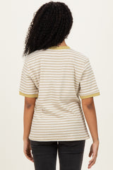 Yellow Striped Short Sleeve T-Shirt