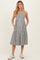 Black Striped Tiered Maternity Overall Dress