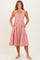 Red Striped Tiered Overall Dress