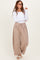 Taupe Barrel Leg Terry Sweatpants