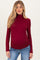 Wine Maternity Mock Neck Top