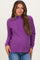 Violet Mock Neck Exposed Seam Maternity Sweater