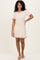 Cream Ribbed Knit Ruffle Trim Mini Dress