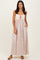 Dusty Pink Bohemian Dream Crochet Cotton Maxi Dress
