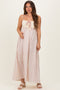 Dusty Pink Bohemian Dream Crochet Cotton Maternity Maxi Dress