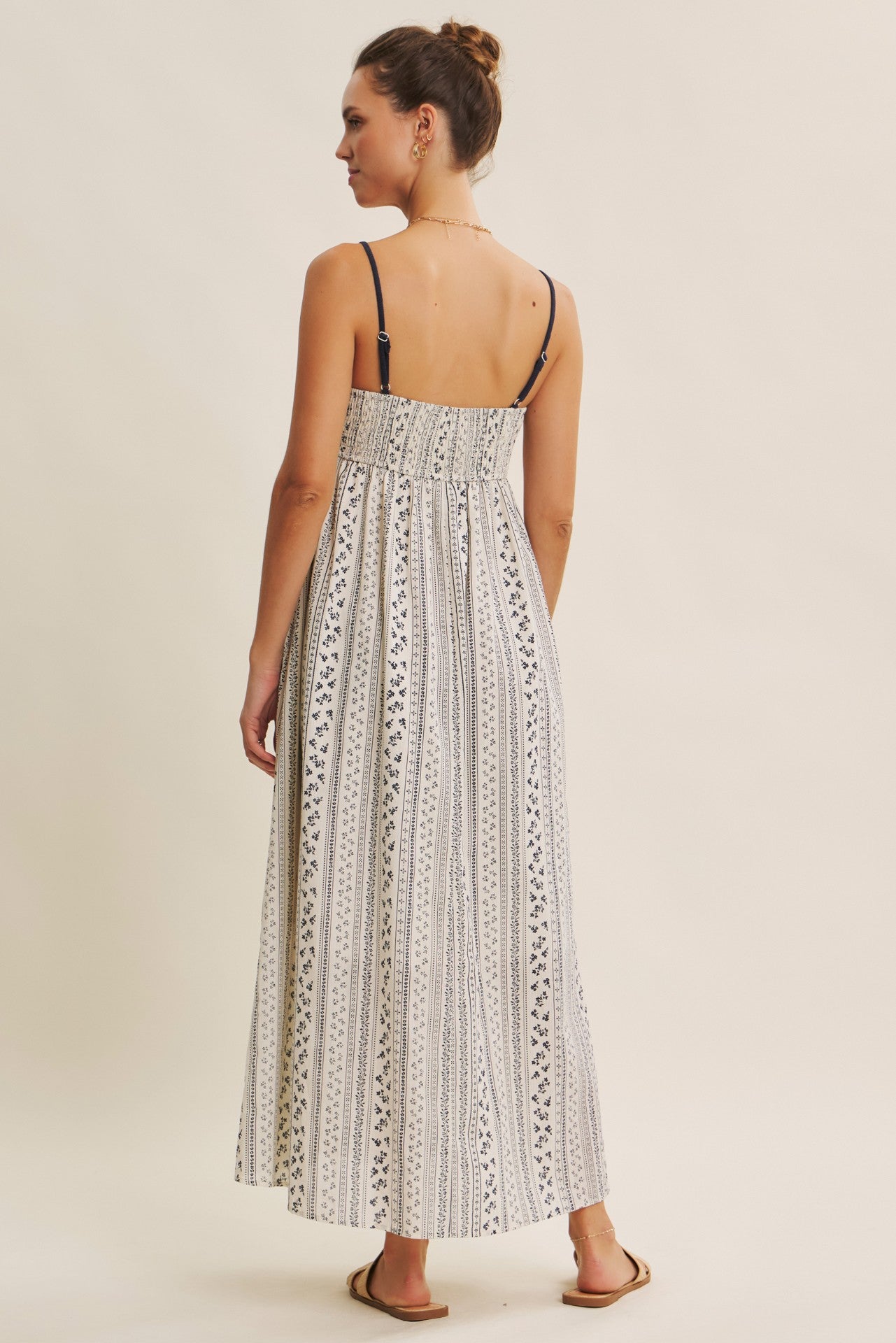 Navy Bohemian Dream Crochet Cotton Maxi Dress