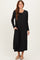 Black Relaxed Fit Long Sleeve Basic Dress