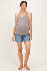 Blue Denim Longer Length Stretch Shorts