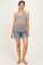 Blue Denim Longer Length Stretch Shorts