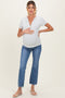 Blue Distressed Frayed Hem Kick Flare Maternity Jeans