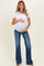 Navy Vintage Wash Maternity Flare Jeans