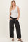 Black Striped Barrel Pants