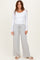 Heather Grey Striped Front Tie Lounge Pants