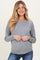 Heather Grey Boat Neck Maternity Sweater