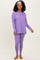 Lavender Brushed Knit Oversized Top and Legging Set