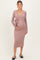 Mocha Ribbed Long Sleeve Maternity Wrap Dress
