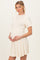 Ivory Wide Rib Knit Short Sleeve Maternity Mini Dress
