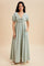 Mint Smocked Gingham Maxi Dress