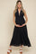 Black Polka Dot Halter Tie Open Back Maternity Maxi Dress