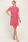 Pink Ribbed Knit Basic Short Sleeve T-Shirt Dress