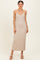 Oatmeal Rib Knit Sleeveless Maxi Dress