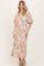 Light Pink Floral Tiered Maxi Dress