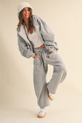 Heather Grey Barrel Leg Drawstring Maternity Sweatpants