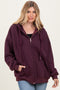 Burgundy Oversized Zip Up Hoodie