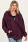 Burgundy Oversized Zip Up Hoodie