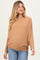 Camel Ribbed Maternity Dolman Top