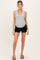 Black Foldover Waistband Maternity Shorts