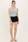Black Foldover Waistband Shorts