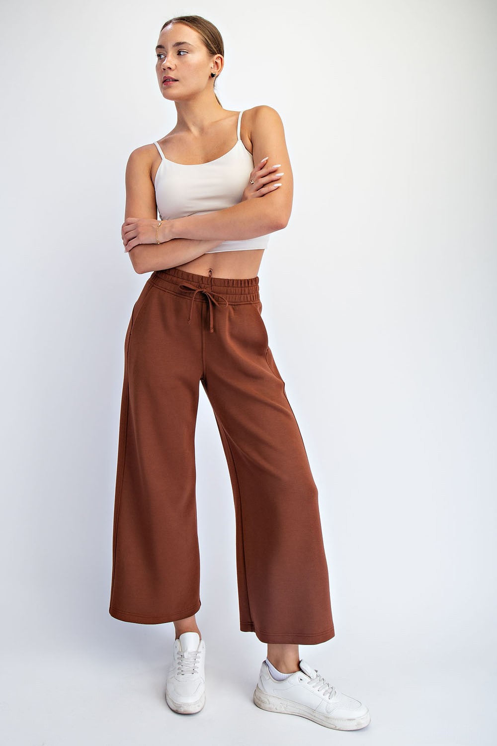Chestnut Ankle Wide Leg Maternity Lounge Pants